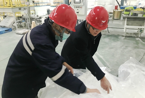 王大真到新材料公司、TPO項(xiàng)目現(xiàn)場和股份公司檢查工作(圖1)